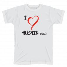 T Shirt White_I Love Husain